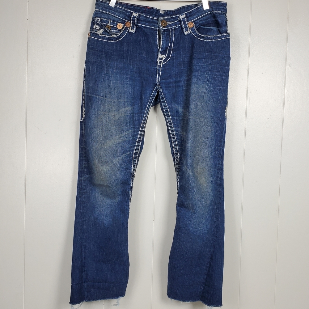 True Religion Joey Super T cropped (cut on bottom) jeans size 31